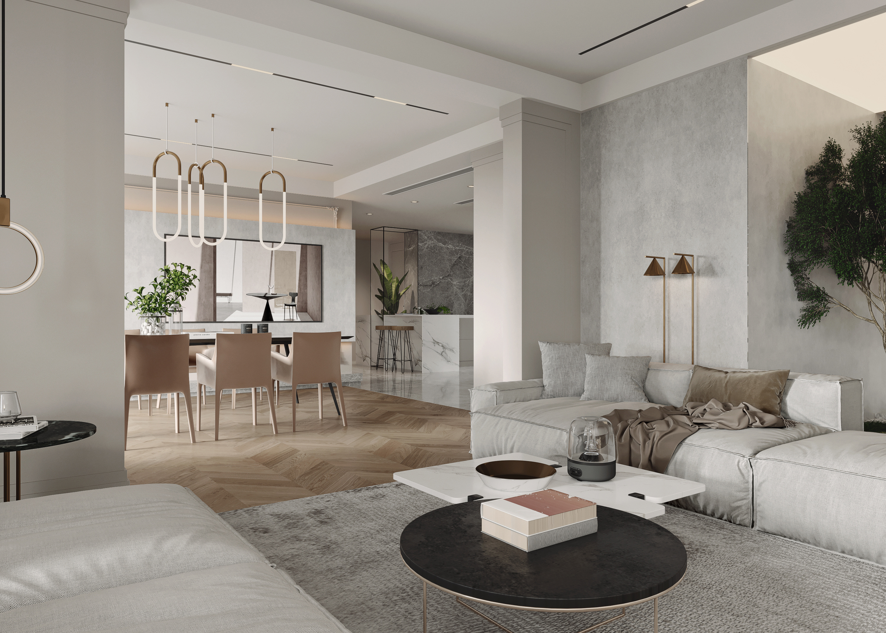 极简风遇上轻奢元素,简而不单的现代美学|装修设计方案效果